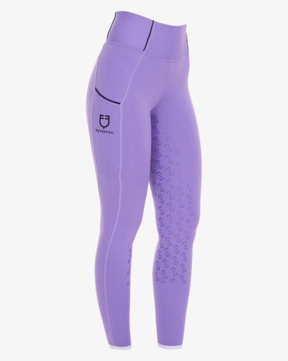 Бриджи леггинсы Classic Slim Fit Dahlia Purple, полная силиконовая лея. Equestro