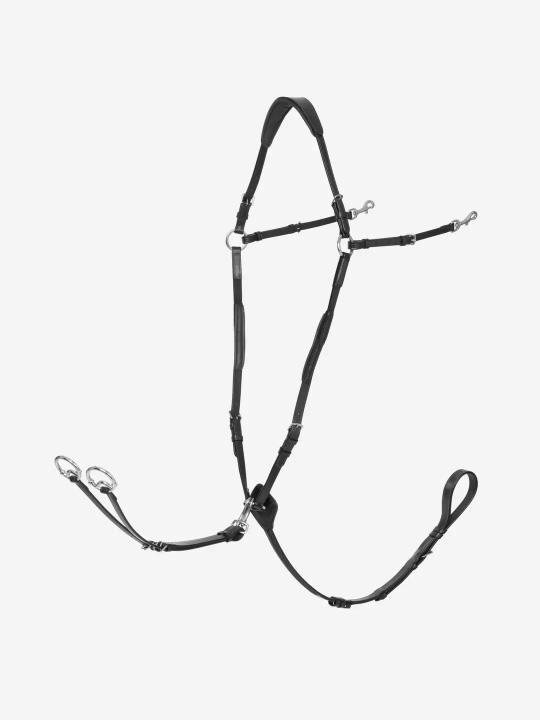 Подперсье с мартингалом Breastplate Black, кожа. LeMieux