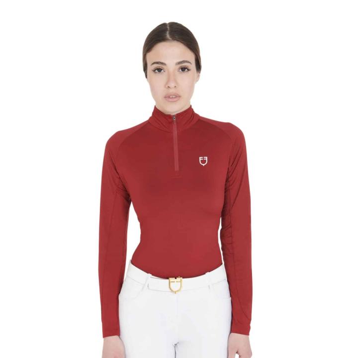 Лонгслив Slim Fit Burgundy/White. Equestro