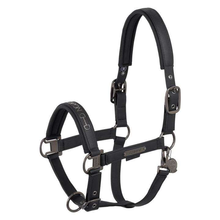 Недоуздок Faux Leather Double Pin Black Platinum 25. Eskadron